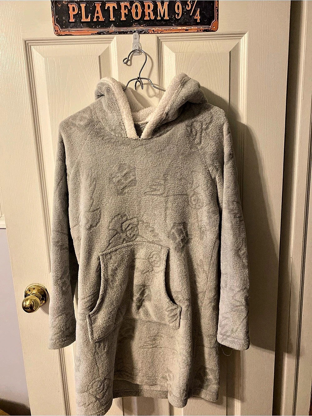Harry Potter Hooded Teddy Jacket in Gray Harry Potter Girls 12-14 Grey Plush She